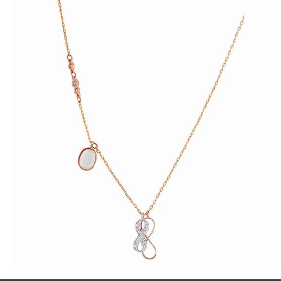 Swarovski Duo Infinity Necklace - Picture 1 of 9